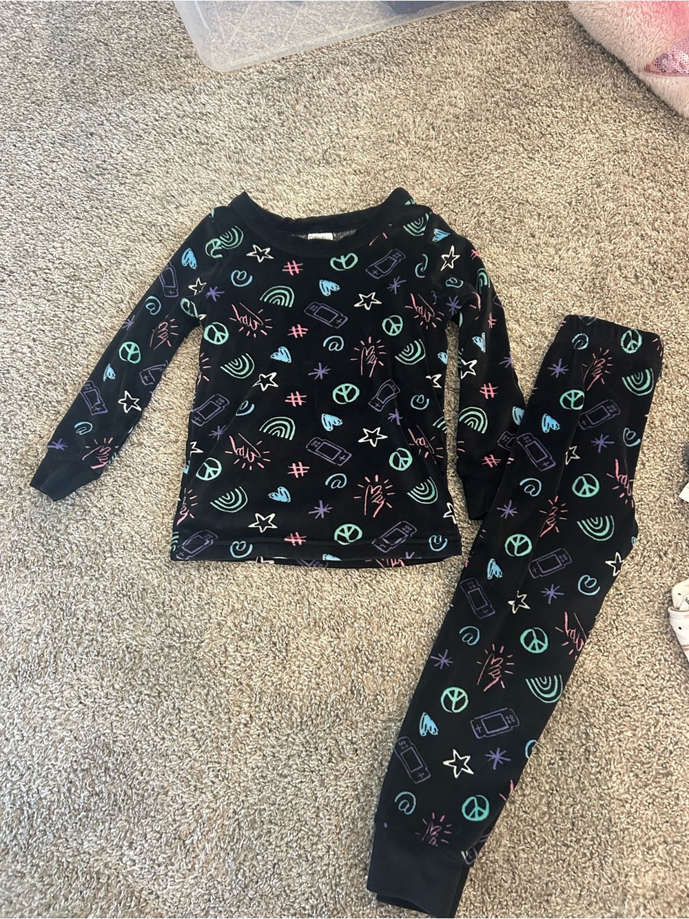 Calvin Klein Black Kids Pajama Set